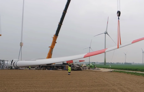 風力機安裝現場